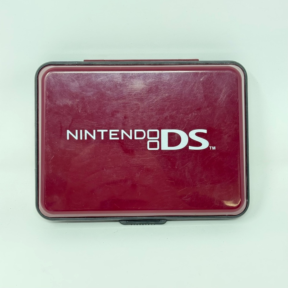 Nintendo DS DSi Hard Shell Carrying Case Red BDA Travel Storage 6 Game Slots